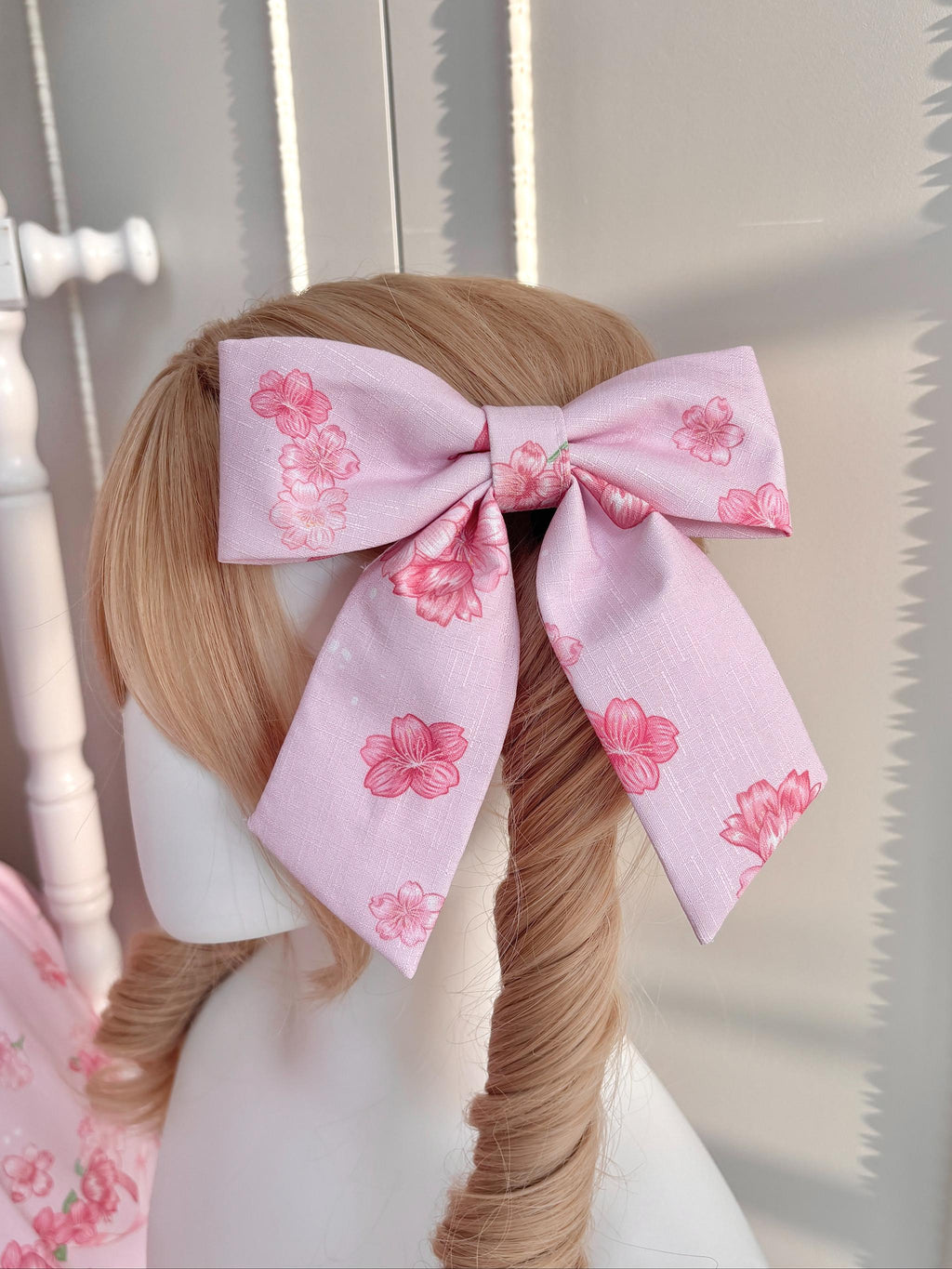 Sakura Bunny - Kawaii Lolita Sakura Print OP Dress, Side Pockets - image 5