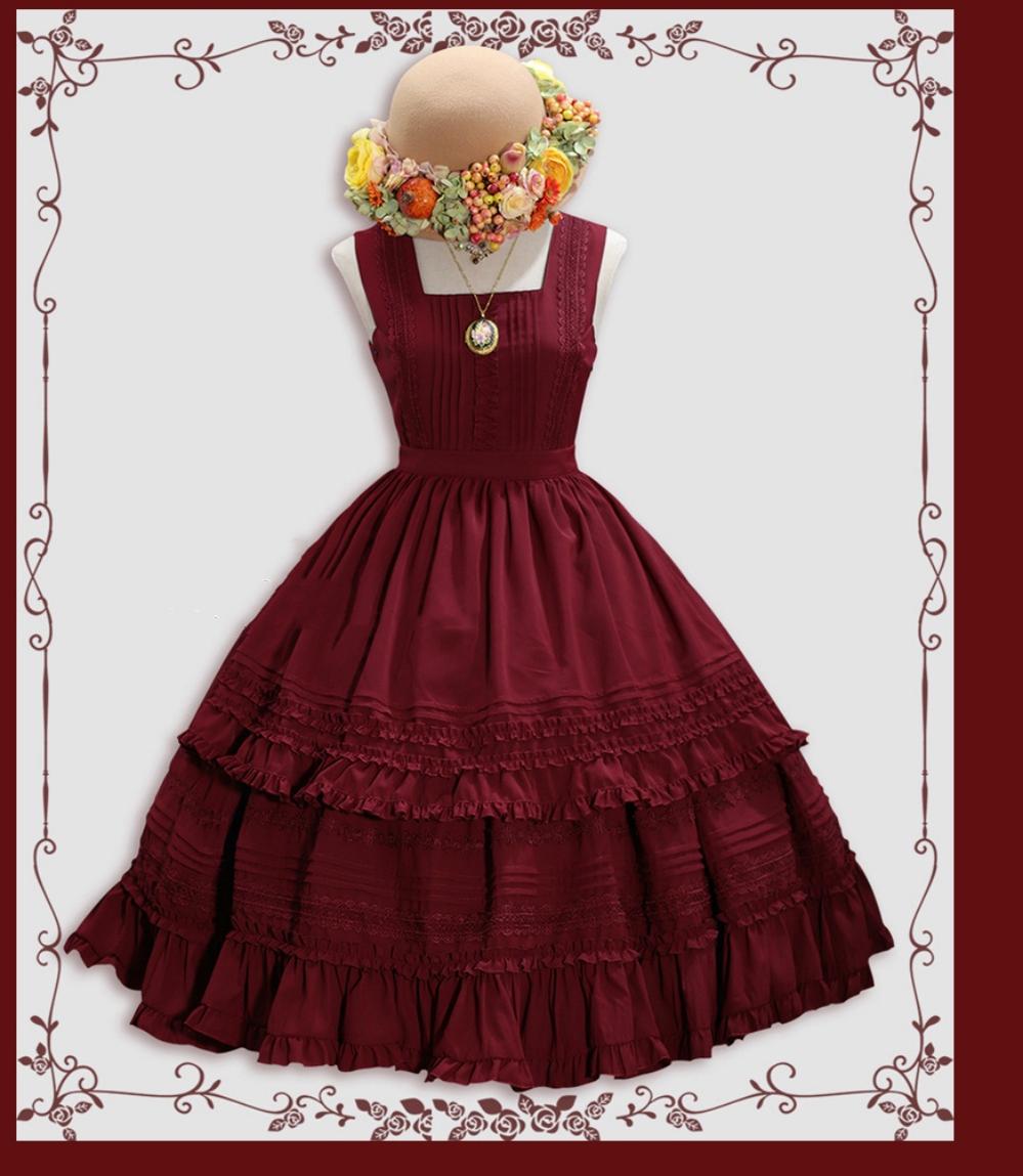 Nocturne Reminiscence - Elegant Lolita JSK Dress Multi-Wear Apron Dress Set - image 2