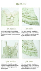 Green Grape - Embroidered Country Lolita OP Dress, Tiered JSK and Accessories - image 7