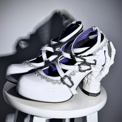 Sacred Bone Diary - Skeletal Hand Gothic Lolita Heels - image 19