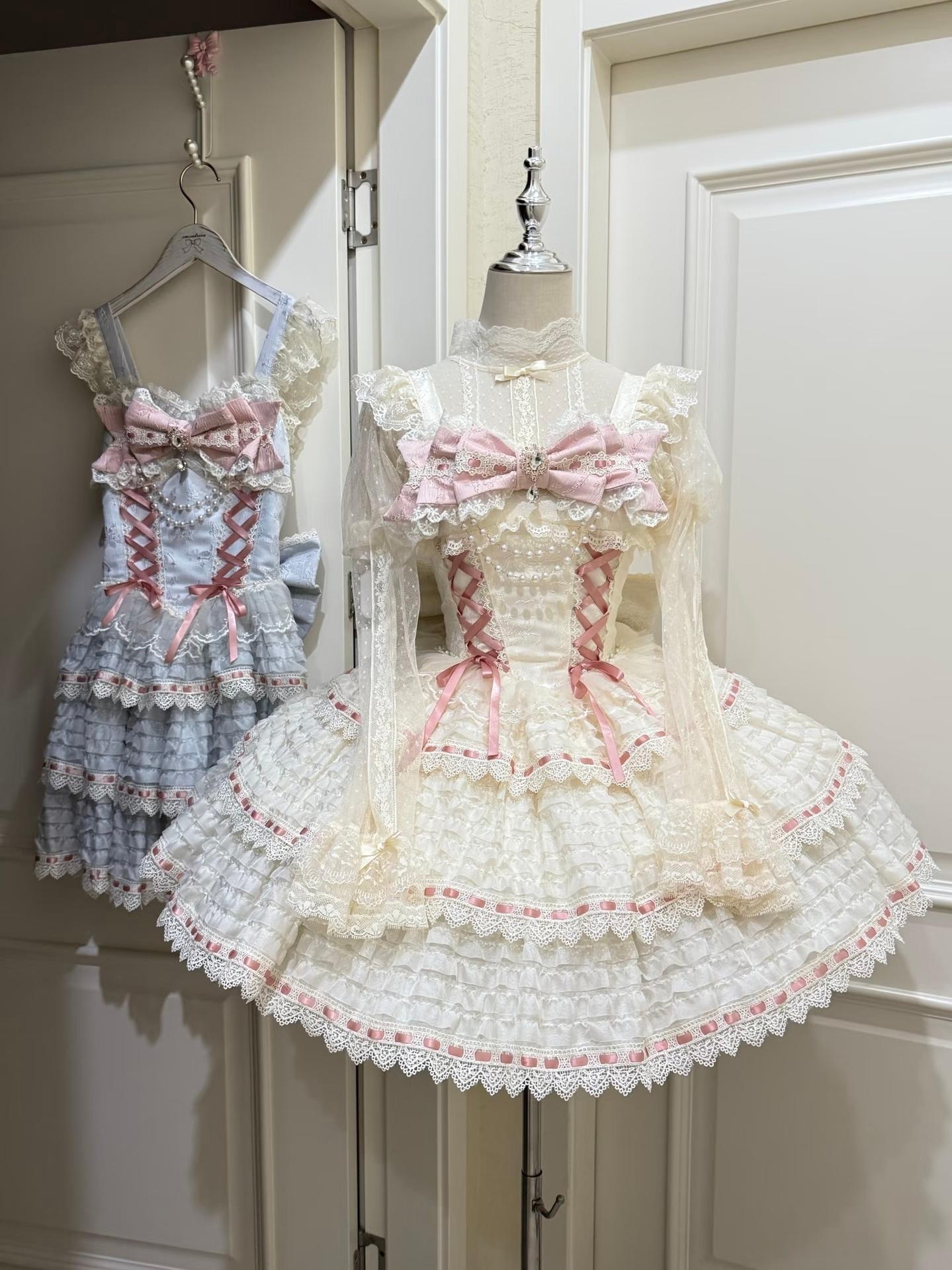 Floral Elegy - Sweet Lolita JSK Dress, Tiered Hem - image 4