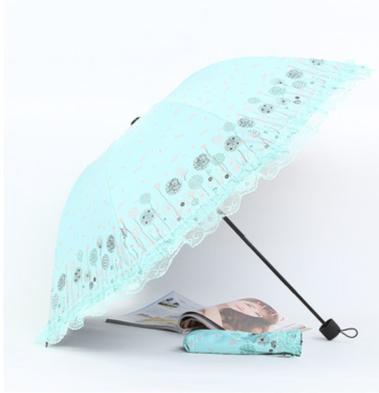 Princess Lolita Sunshade Parasol, Lace Ruffles - image 6
