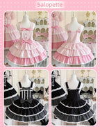 Cotton Sweet Lolita Polka Dot JSK and Salopette Dress and Accessories - image 6