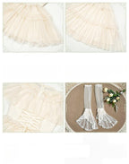 White Mist Promise - Classic Lolita Corset OP Set, Edwardian Collar & Tiered Hem - image 8