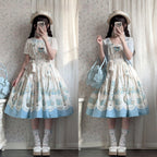Floral and Bird Series - Classic Lolita JSK Dress, Floral Print - image 27