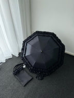 Raven and Lace Classic Lolita Foldable Ruffle Parasol - image 4