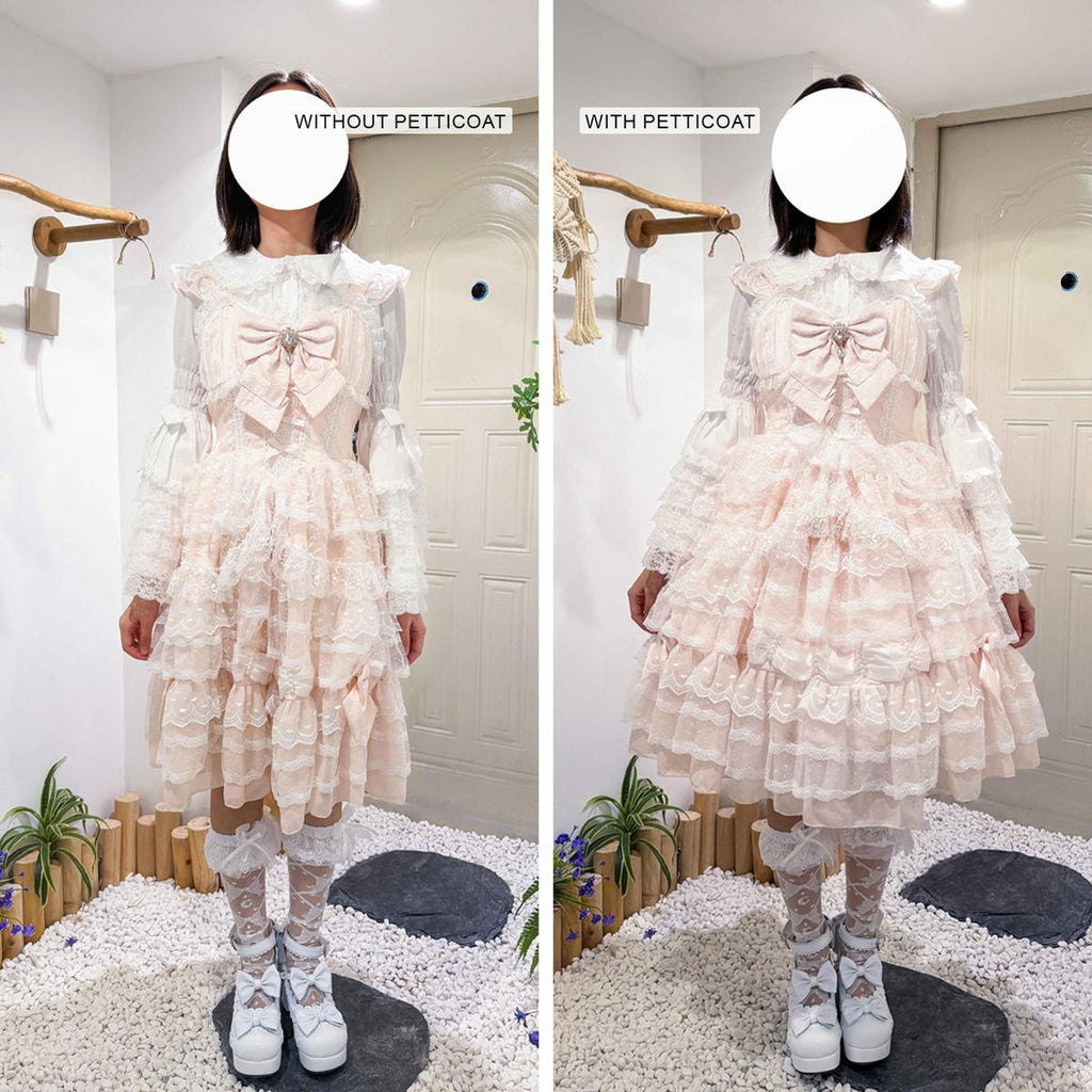 Noloria - Medium-High Volume Lolita White Puffy Petticoat, 17.7" (45 CM) - image 7