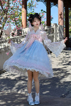 Peach Blossoms in Spring Fields - Qi Lolita JSK Dress in 3 Colors - image 6