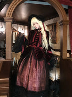 Gothic Cathedral Velvet Lace Corset Lolita JSK and Jacket Set - image 15