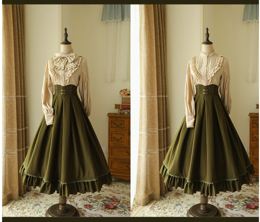 North of the Forest Classic Lolita Striped Vest and Skirt Set - image 22
