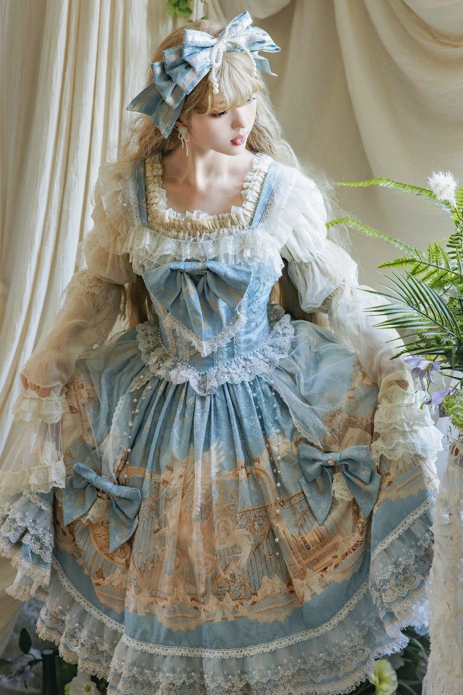 Unicorn Blue Classic Lolita JSK Dress Set - image 6