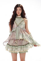 Creeping Vines - Floral Halter Top and Skirt - image 1