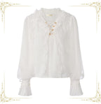 Eternal Treasure Voyage - Ouji Lolita Chiffon Blouse with Ruffles - image 1