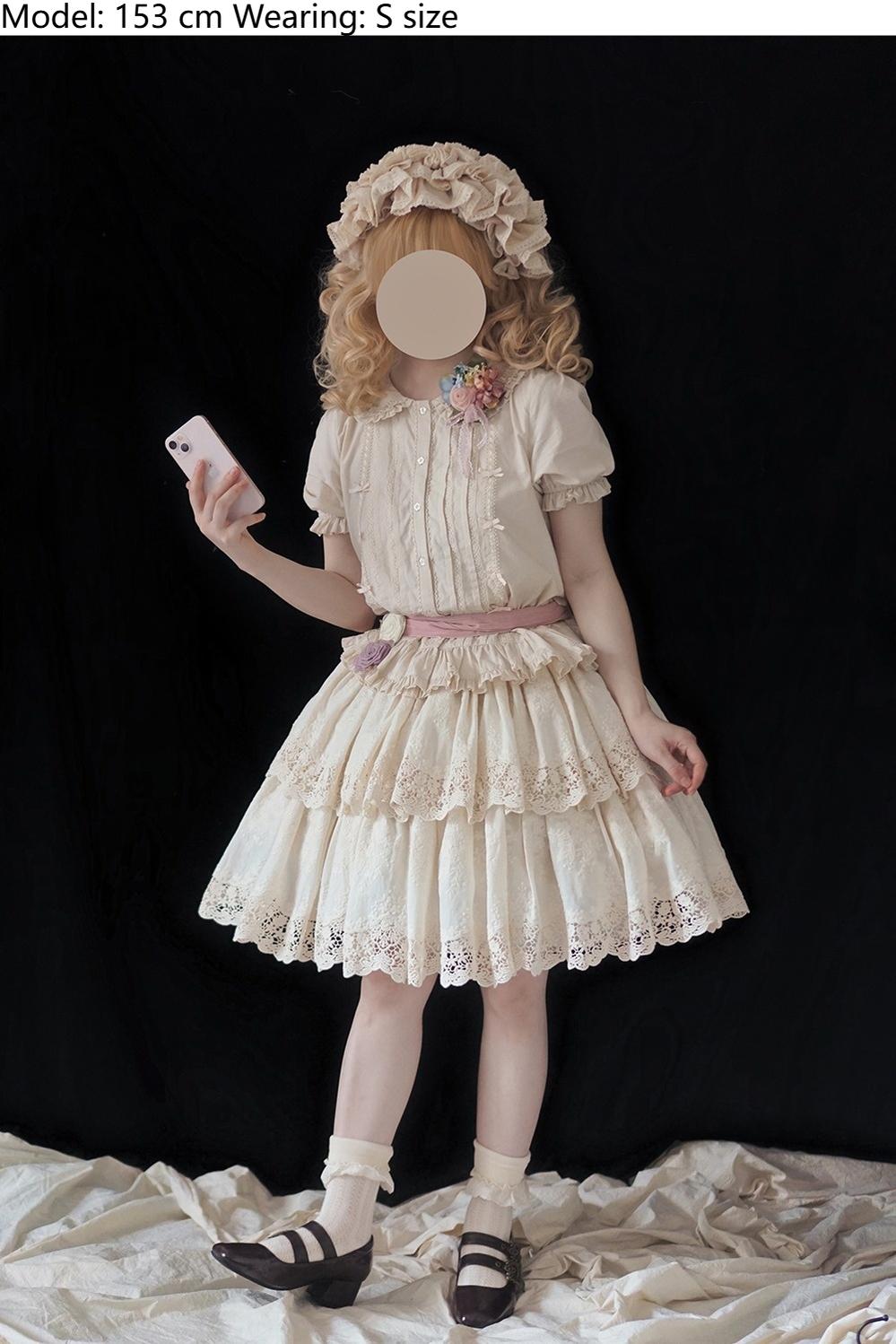 Forest Waltz - Classic Lolita Tiered Skirt Multi-layer Embroidered SK - image 13