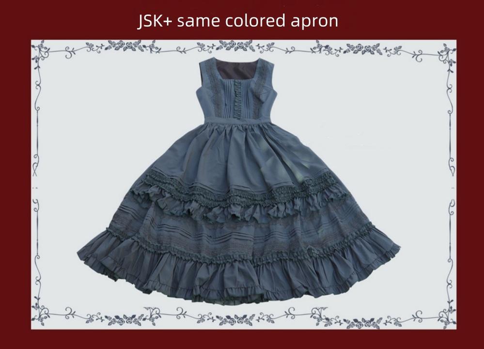 Nocturne Reminiscence - Elegant Lolita JSK Dress Multi-Wear Apron Dress Set - image 5