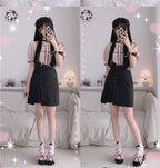 Black Pink Japanese Lolita Thick Heel Shoes - image 19