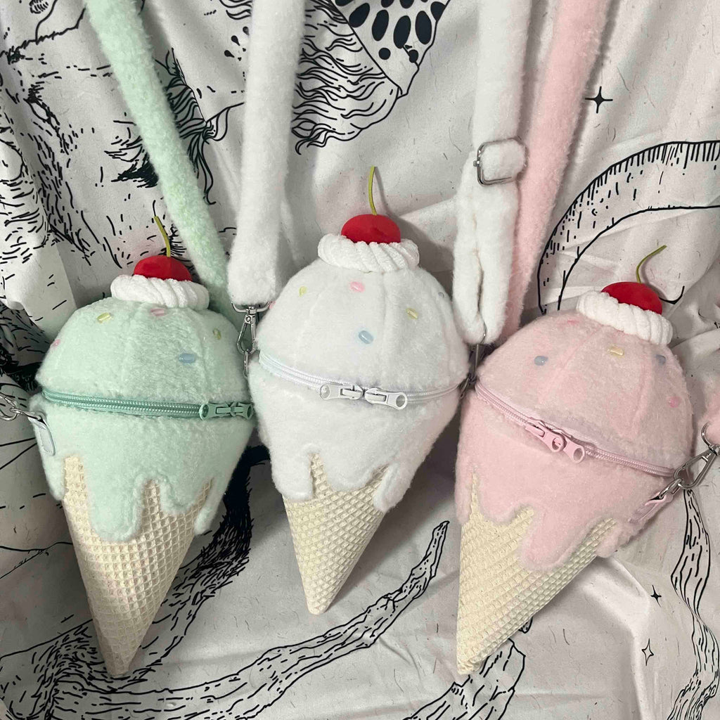Melting Ice Cream - Sweet Plush Crossbody Bag - image 3