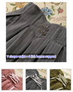 North of the Forest Classic Lolita Striped Vest and Skirt Set - image 28