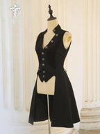 Forever Night Poem - Ouji Lolita Long Vest, Short Front - image 3