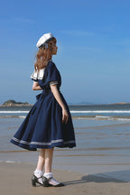 Sea and Wind - Retro Sailor Lolita OP Dress Version 1.0 - image 4