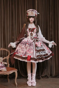 Royal Princess Chocolate Sweet Military Lolita JSK and Accessories - image 1