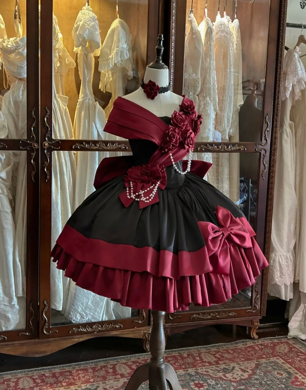 Treasure Chest Rose Lolita Red Dress - image 2