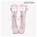 Sweet Multicolor Thick Heel Lolita Boots - image 5