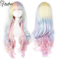 Japanese Gradient Rainbow Color Lolita Wig - image 1