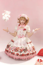 Peach Berry Charm - Sweet Lolita OP Dress and Accessories - image 7