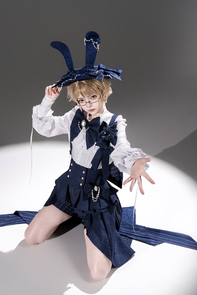Rabbit Theater Ouji High-Low Girdle in Blue - image 3