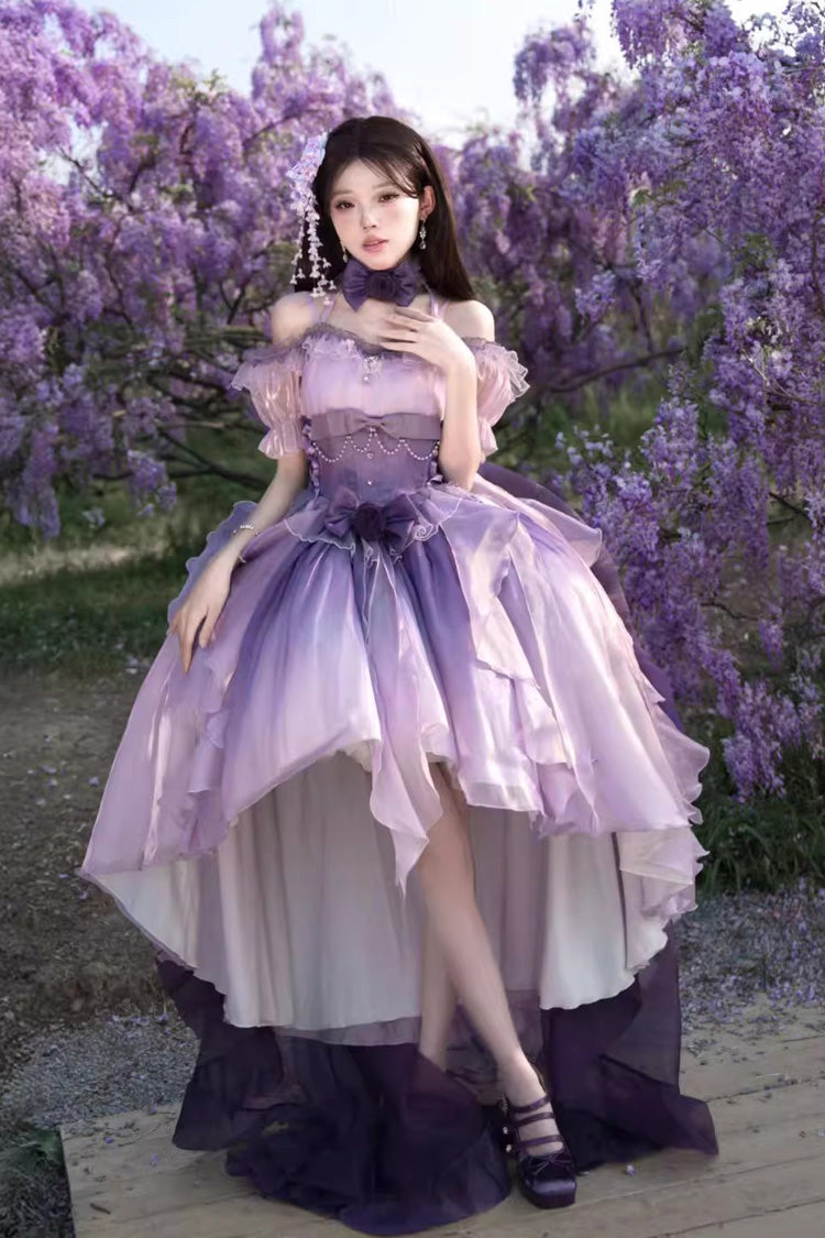 Purple Irregular Sweet Princess Lolita JSK Dress - image 6
