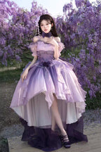 Purple Irregular Sweet Princess Lolita JSK Dress - image 6