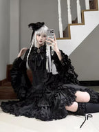 Immortal Bird Black Gothic Lolita Blouse SK Set - image 9