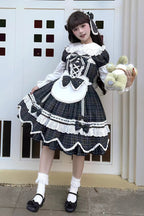 Gingham Petal Bunny - Sweet Lolita OP Dress in Green - image 6