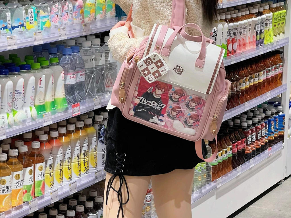 Kawaii Lolita Large-Capacity Ita Backpack with Mini Pocket and Grid Board - image 15