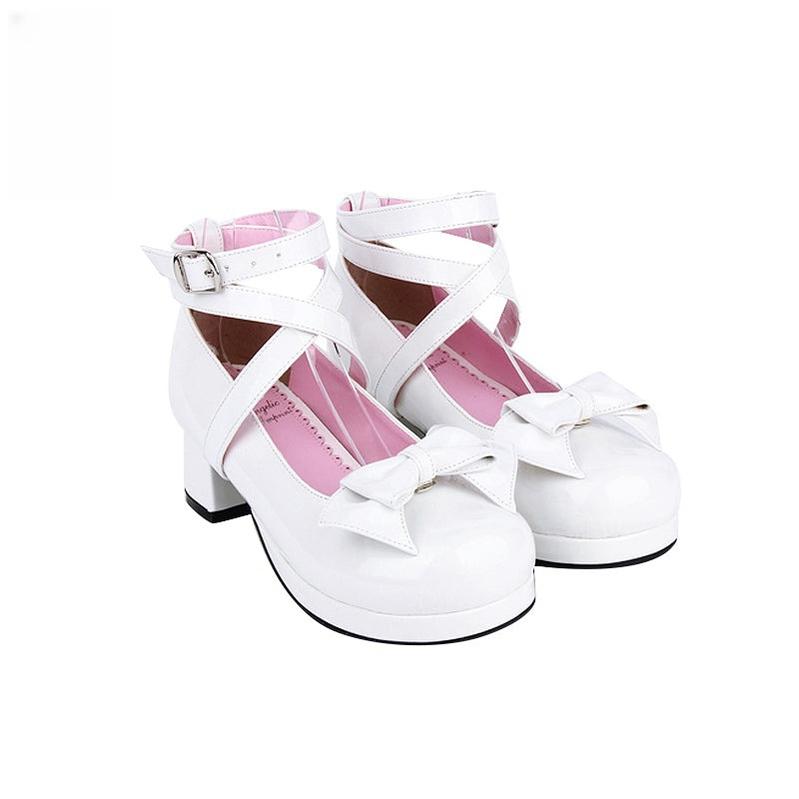 Sweet Lolita Shoes Round Toe Middle Heel - image 4