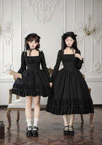 Audrey's Reply - Classic Lolita Square Neck OP, Detachable Embroidered Collar and Accessories - image 2
