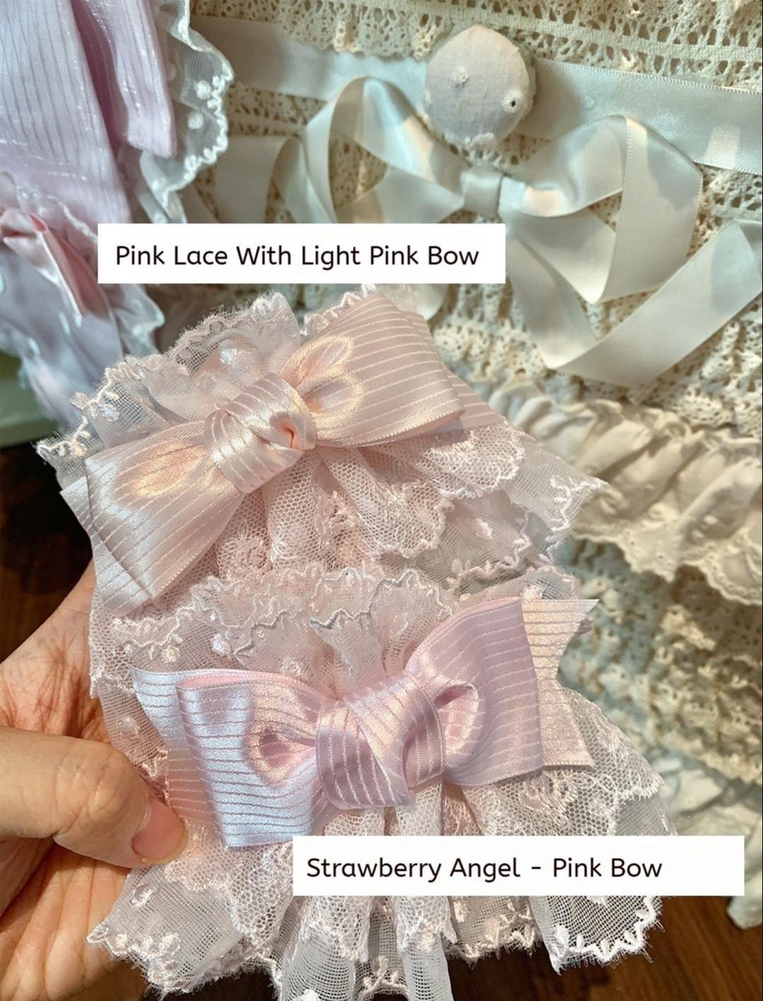Sweet Lolita Lace Bow Cuffs, Elastic Wrist - image 7