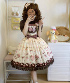 Heartbeat Miao Qiao - Kawaii Lolita Salopette Summer Cat Print Dress - image 5