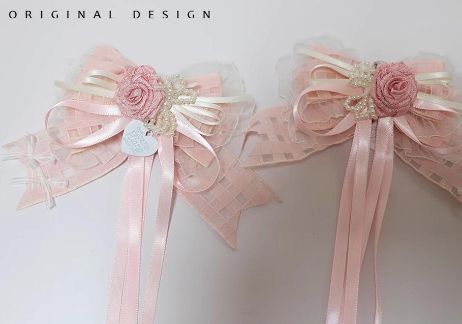 Satin Ballet Sweet Lolita Feather Bow Headdress - image 22