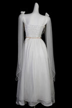 Messenger of God Greek-Inspired Elegant Lolita Long JSK Dress in White - image 6