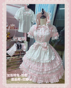 Petal Pastry Chef - Old School Lolita OP Dress with Back Rabbit Ear and Accessories - image 11