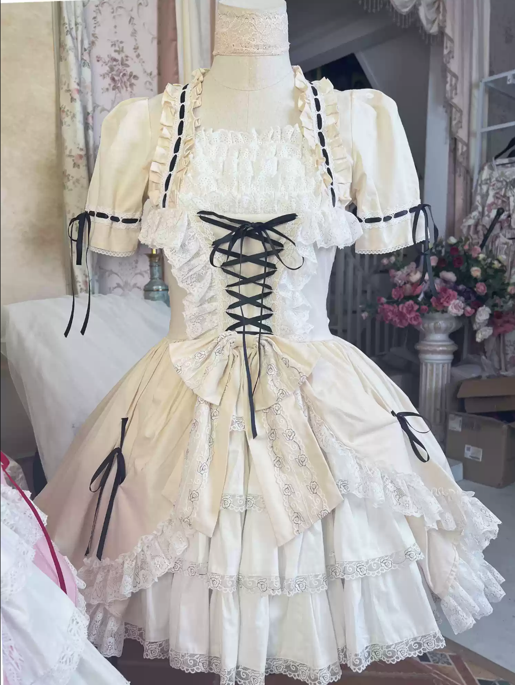 Miss Rella - Old School Lolita OP Dress, Front Opening - image 5