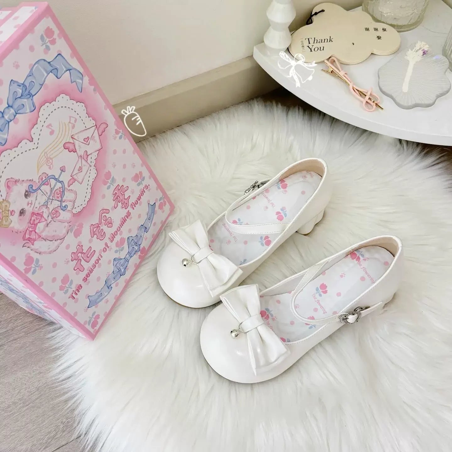 Dingbell Bunny - Sweet Lolita Round Toe Shoes, Cat Paw Heel - image 12