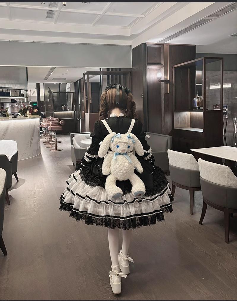 Solo Puppet Sweet Lolita OP Dress with Princess Long Sleeves - image 23