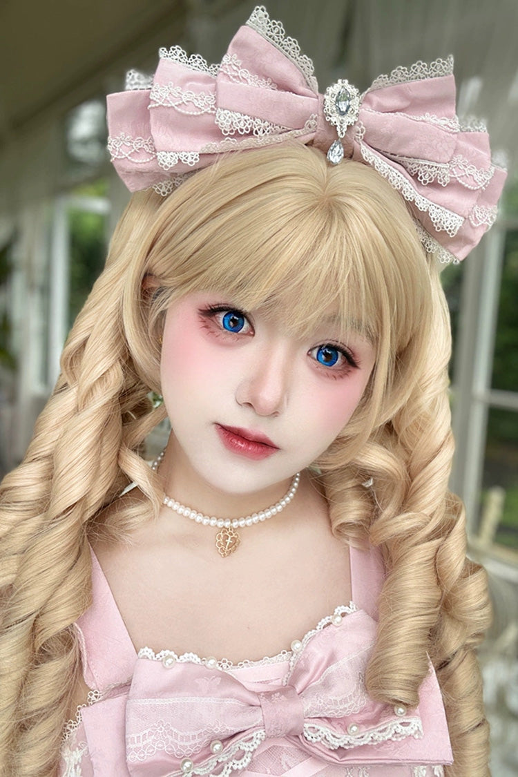 Roman Curl Double-Ponytail Sweet Lolita Wig in Gold & Black - image 5