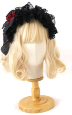 Gothic Black Lace Lolita KC Headwear - image 4