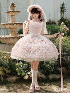 Heart of Love - Sweet Lolita Wedding JSK, Bow Details - image 1
