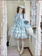 Solo Puppet Sweet Lolita OP Dress with Princess Long Sleeves - image 8
