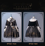 Black and White Sonata - Ouji Lolita Vest Suit and Vintage Lolita OP Dress - image 37